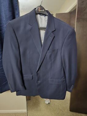 Croft And Barrow Men's Dark Navy Single-Breasted Sport Coat